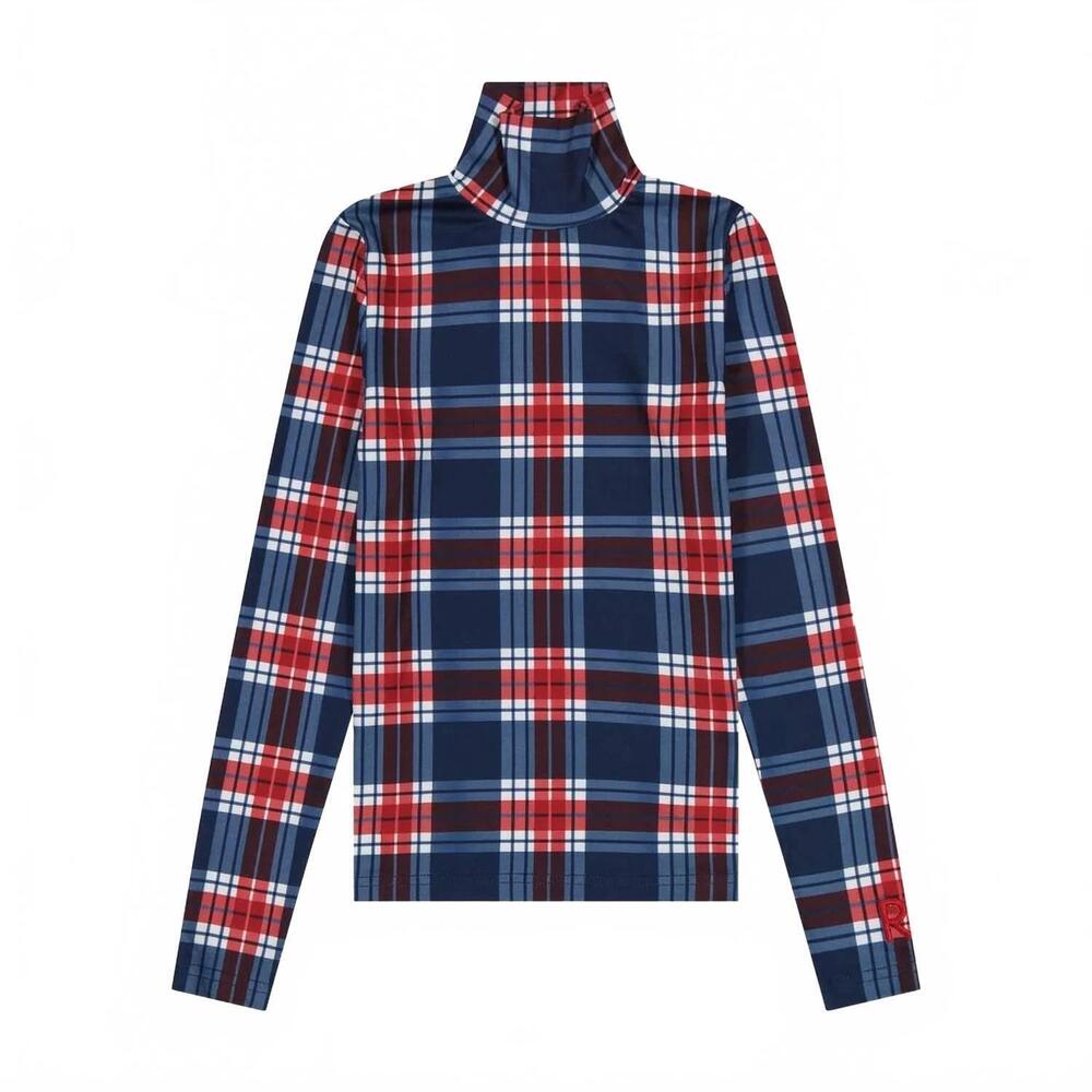 NEW RETROKID boys margo bamboo turtleneck tee in plaid
